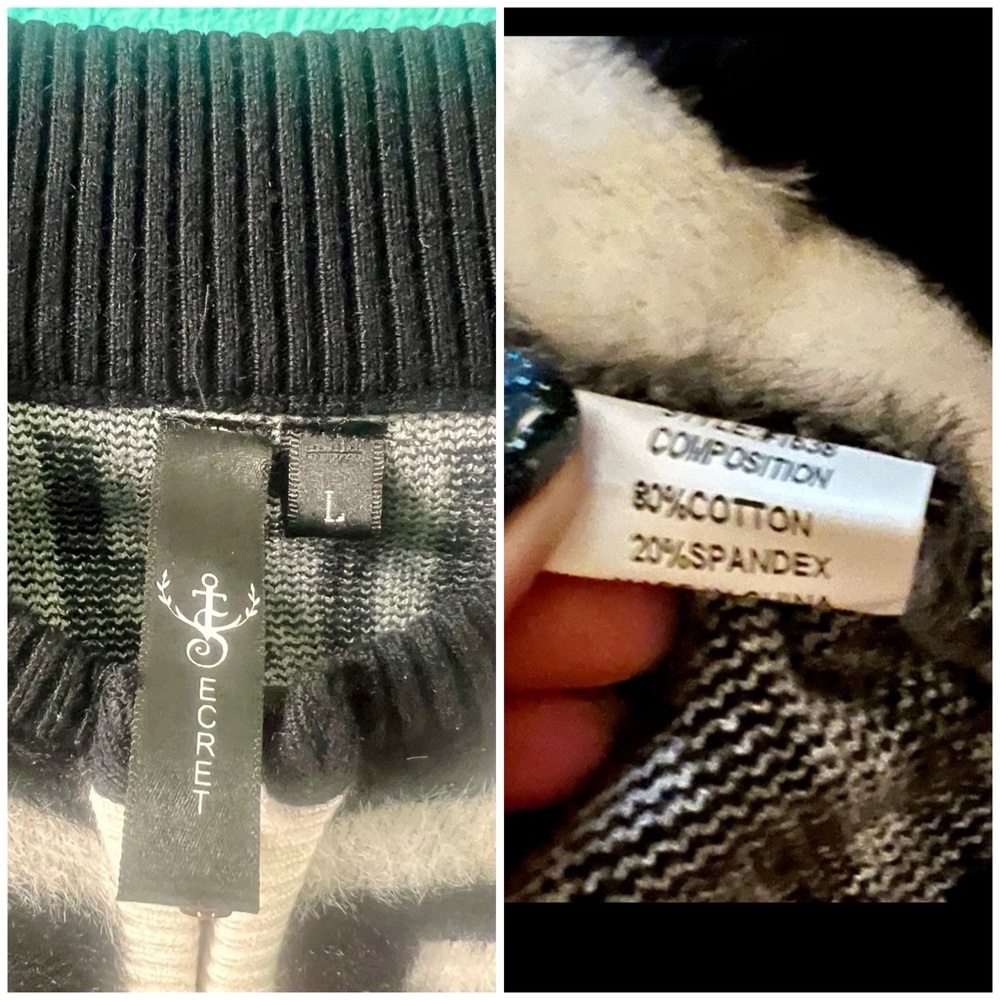 👑✅PRICE FIRM✅ Fabulous White and Black Fashion FF Faux Fur Sweater Jacket - Picture 12 of 17
